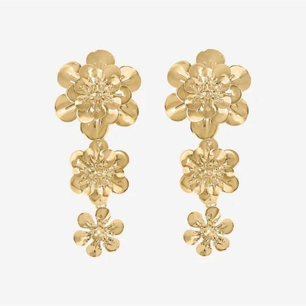 Andrea Flower Earrings - Gold