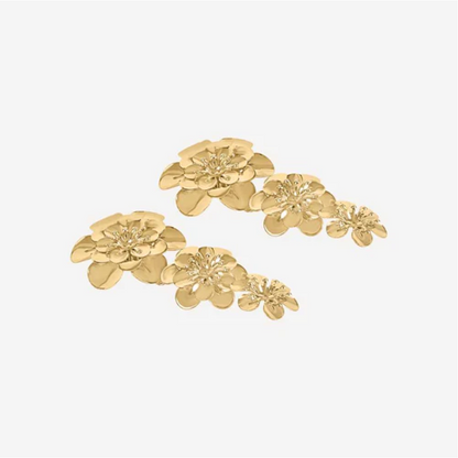 Andrea Flower Earrings - Gold