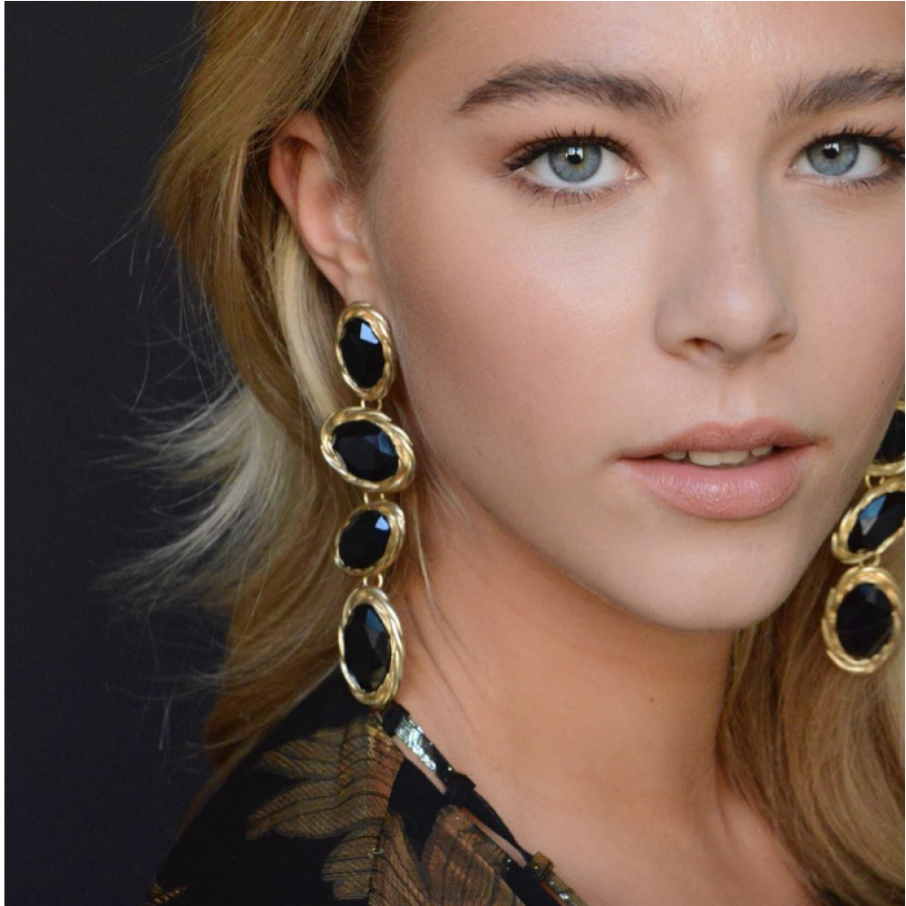 Black and Gold Earrings