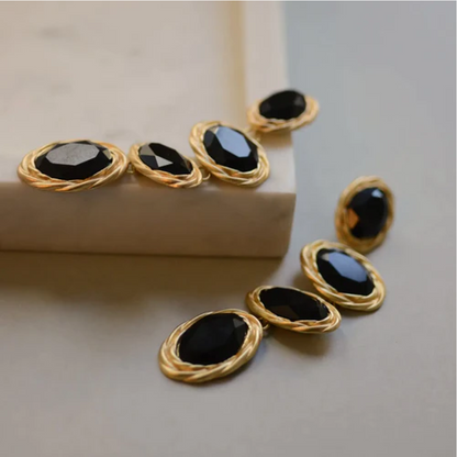 Black and Gold Earrings