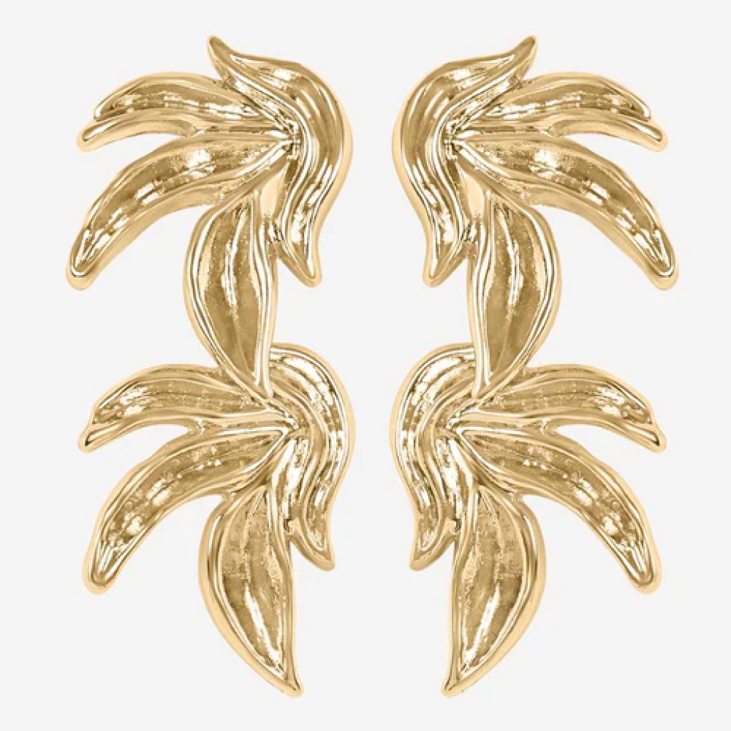 Leaf Earrings Gold